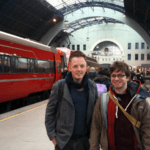Graham and Chris at Bergen Railway Station