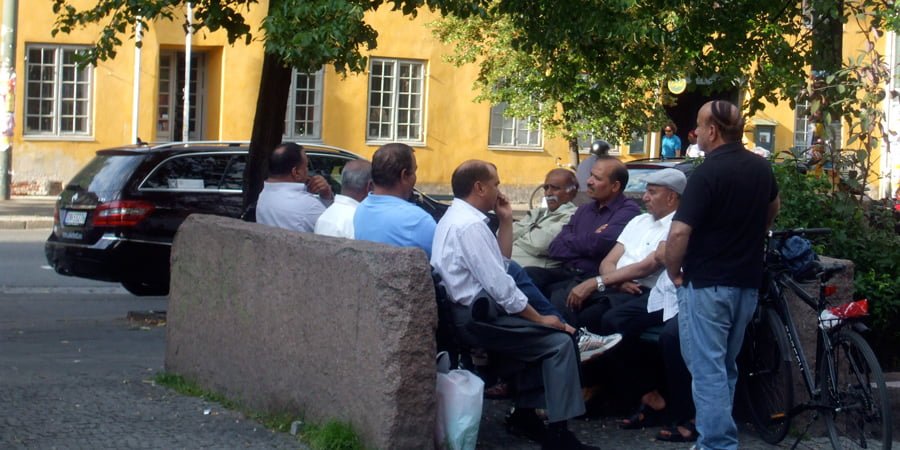 Old men chatting on Grønlands Torg