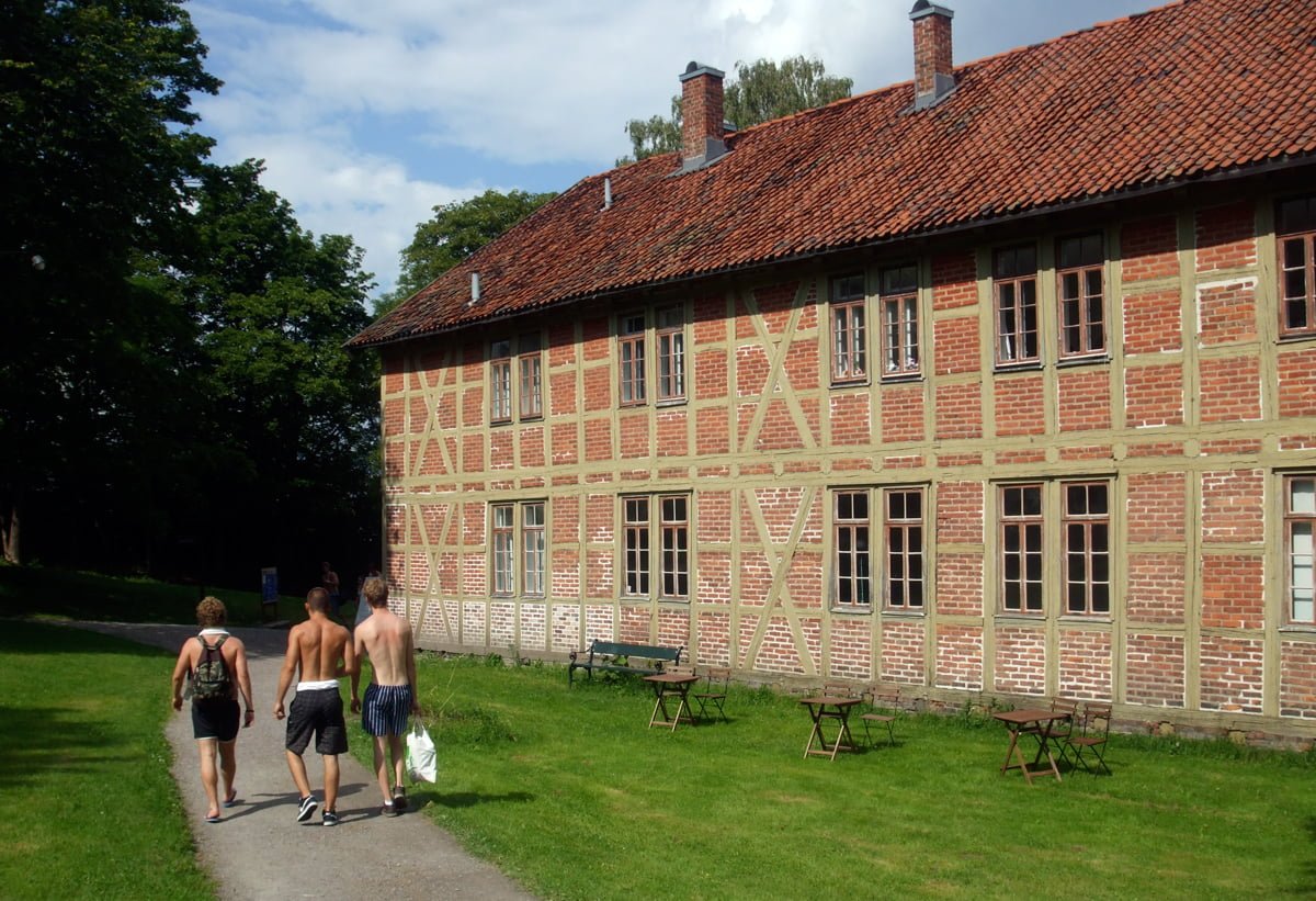 Beautiful timber-framed building on an Oslofjord island