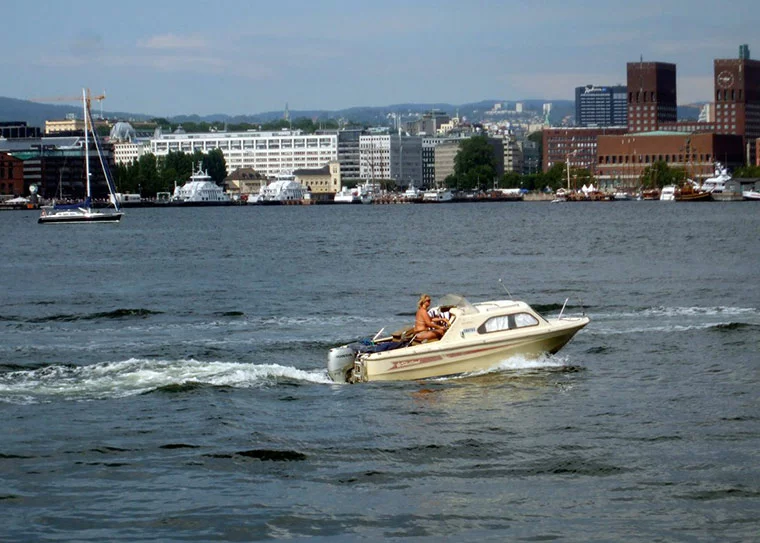 A view of Oslo's waterfront in the summer
