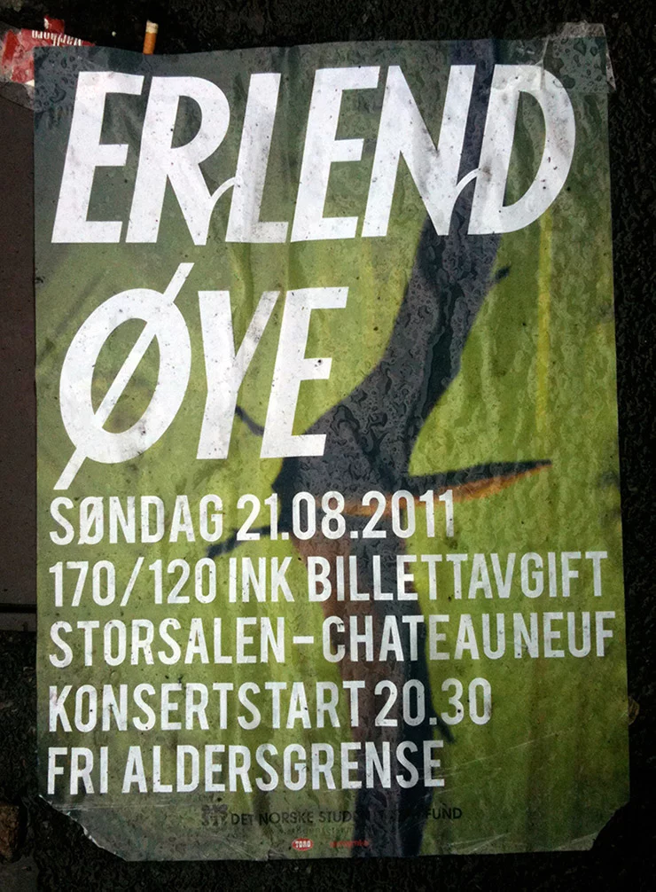posters3 Erlend Øye tour poster in Oslo, Norway.