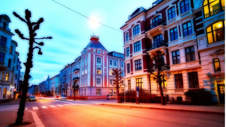 A street in Oslo, Norway.