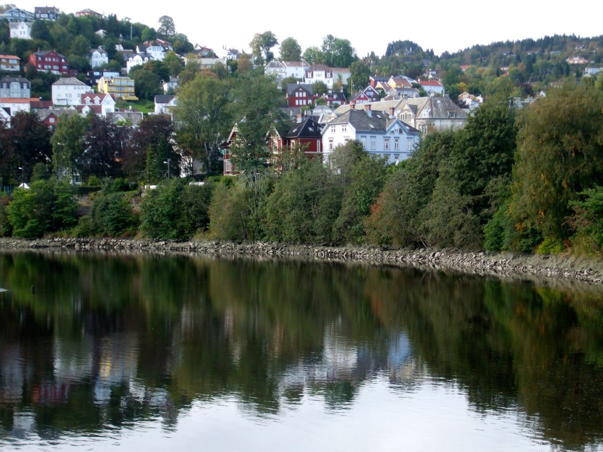 The river through the centre of Trondheim The river through the centre of Trondheim