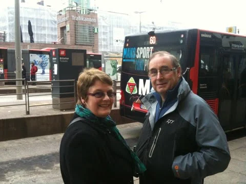 Mum and Dad on Jernbanetorget, Oslo