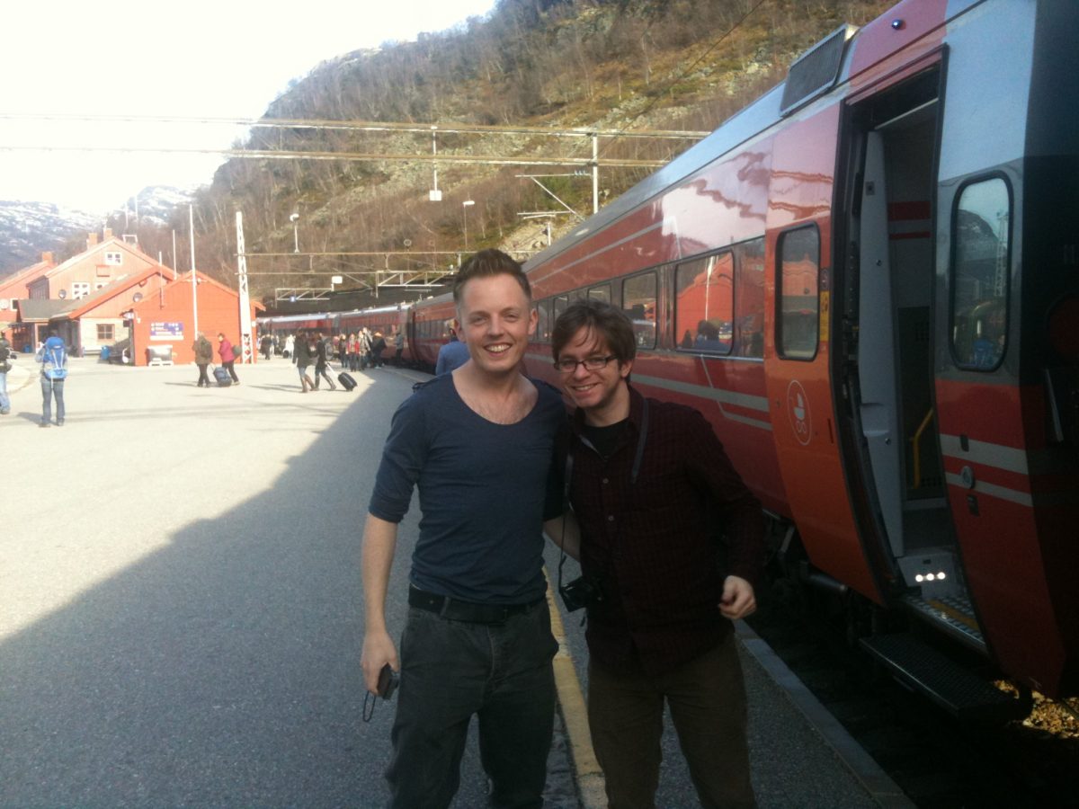 Graham and Chris on the Oslo to Bergen line