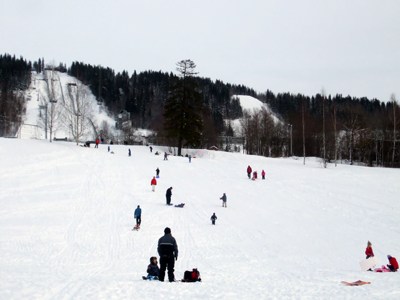 Sledging at the Olympic Park in Lillehammer