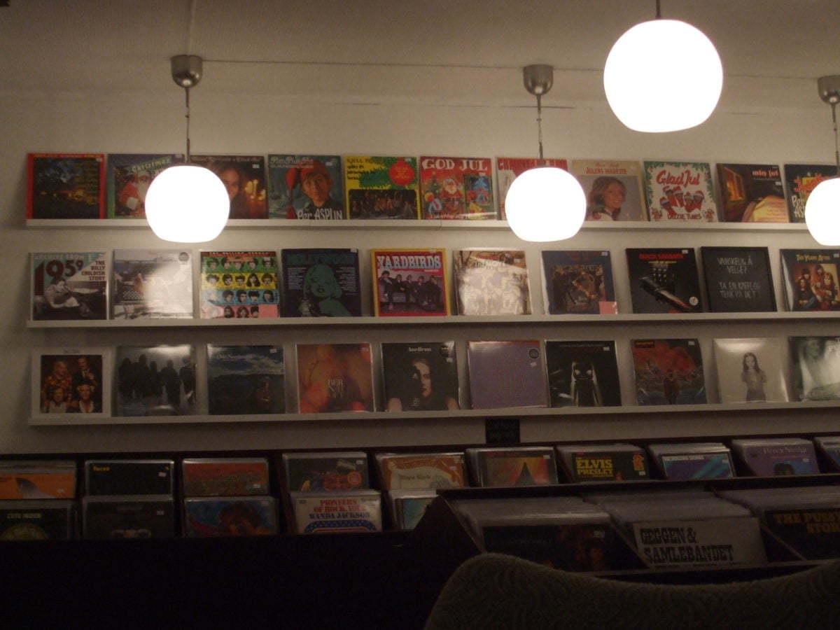 Inside Backbeat record shop in Tromsø