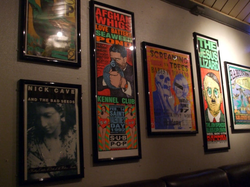 Posters inside Blaa Rock Cafe, Tromsø