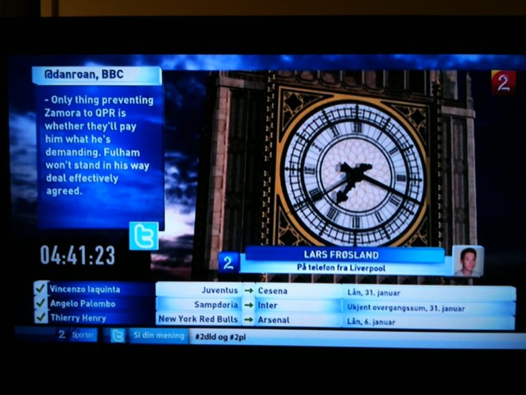 Transfer Deadline Day on TV2 Zebra