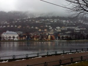 A view from Bergen city centre