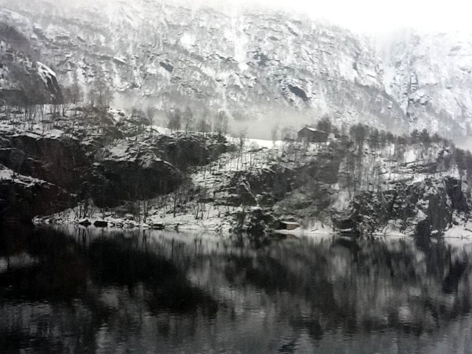 Spectacular view approaching Bergen on the train