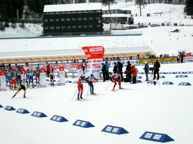 Start of the Biathlon Mens Pursuit