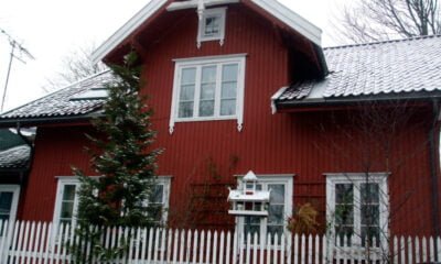 Red wooden house in Kampen