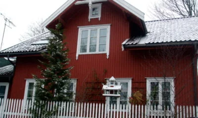 Red wooden house in Kampen