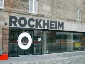 The entrance to Rockheim Museum