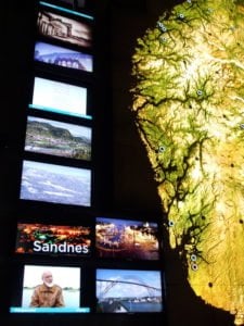 Video screens about Sandnes and other places