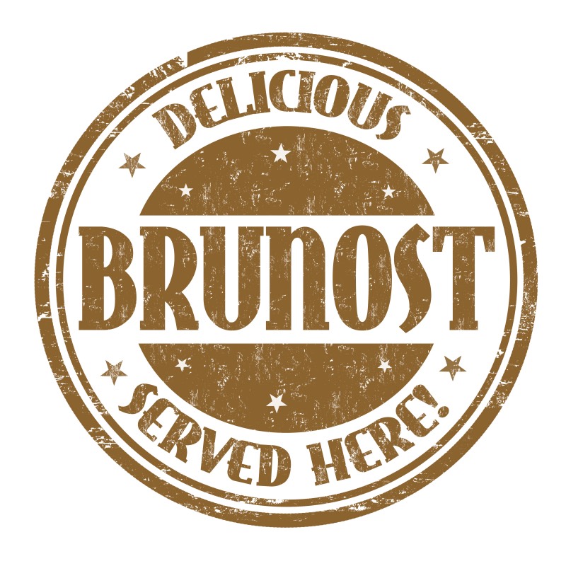 Norwegian brown cheese logo
