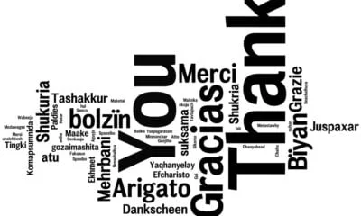A multilingual thank you