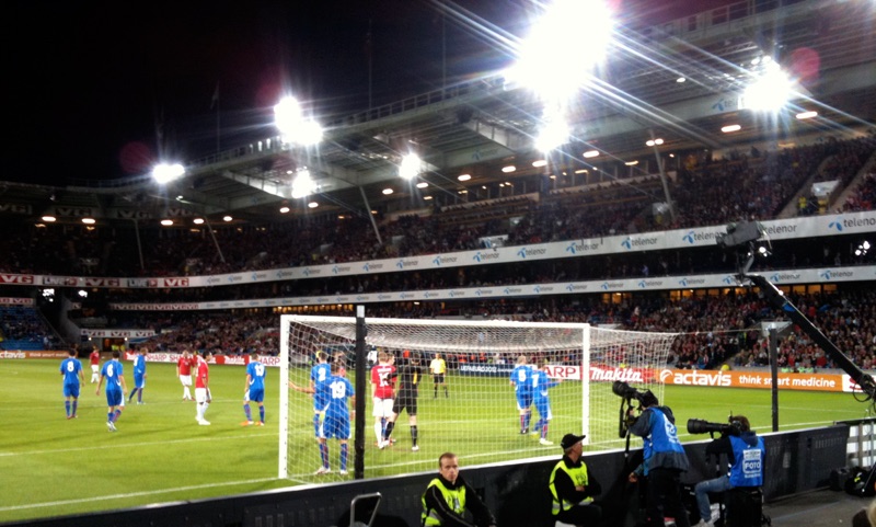 Norway football match at the Ullevaal Stadium in Oslo