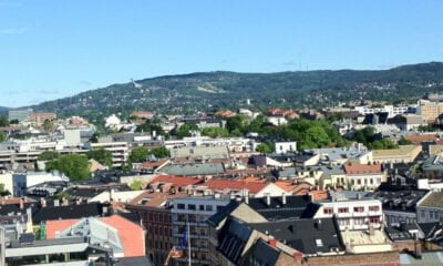 View of Oslo from the hotel bedroom