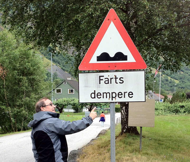 Farts Dempere road sign in Norway Farts Dempere road sign in Norway