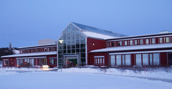 University of Tromsø campus in the winter daylight