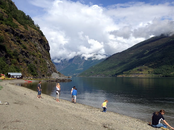 Aurlandsfjord on a sunny day