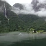 Small farm alongside the fjord