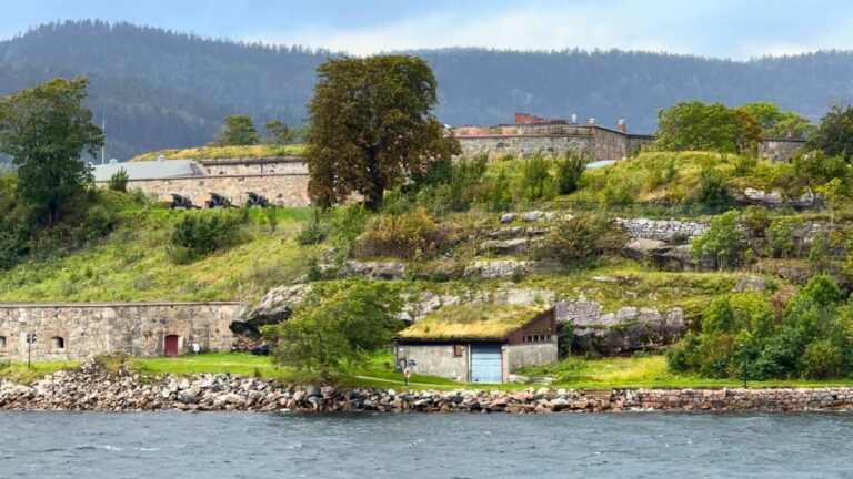 Sailing past Oscarsborg Fortress on the Copenhagen ferry. Photo: David Nikel.