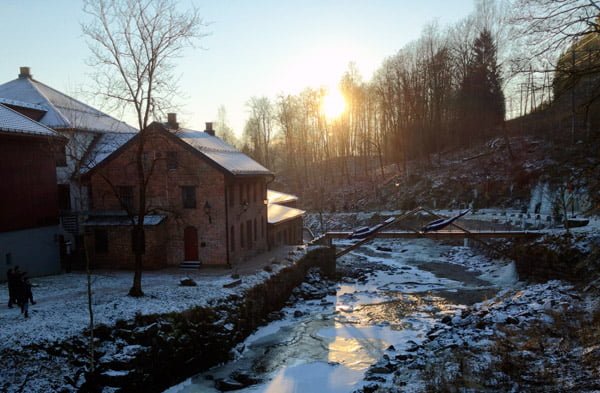 Bærums Verk Village in the Winter