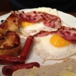 Bacon and eggs at the Egon restaurant