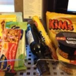 Hotel room snack selection