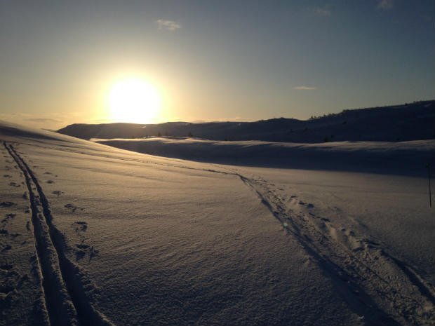 Sunset Skiing