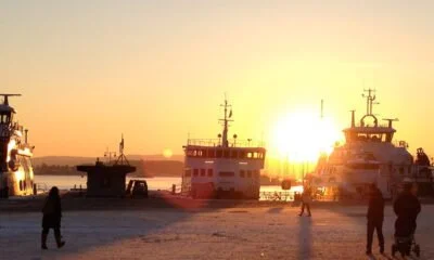 Sunset over Aker Brygge Oslo