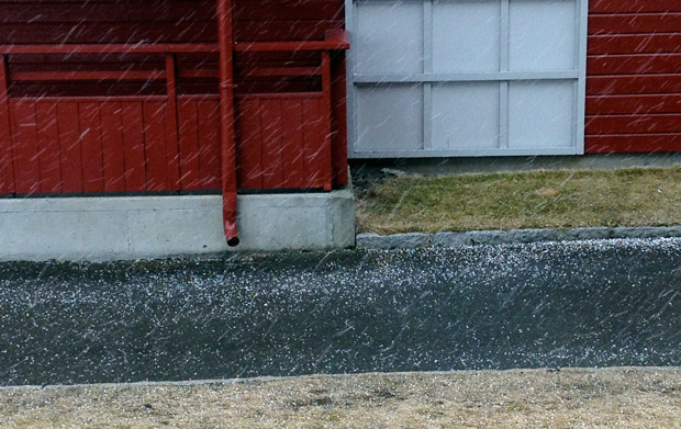 Hail in Trondheim