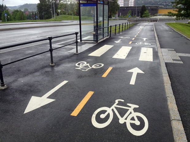 Cycle paths in Trondheim