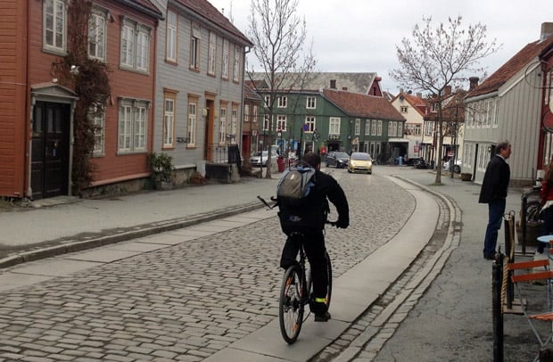Cyclist on Bakklandet