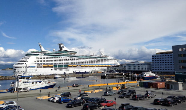 Cruise ship in Trondheim Port