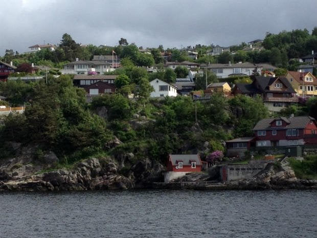 Suburb of Bergen from the water