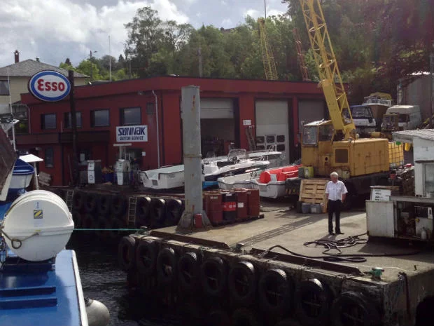 An Esso service station for boats