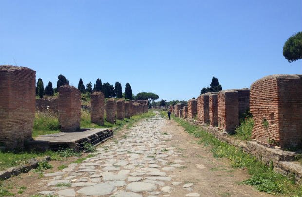 A very quiet Ostia Antica in Italy