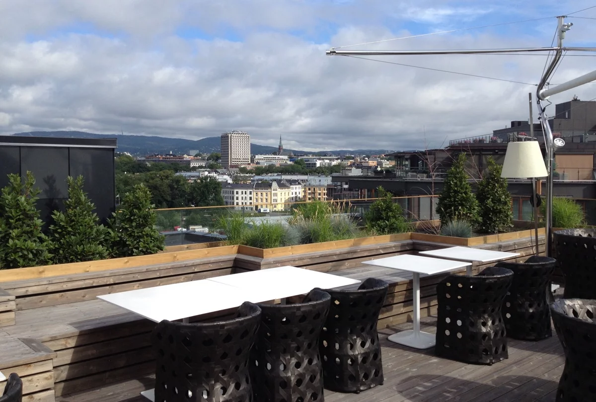 Rooftop terrace in Oslo