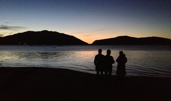 Sunset at Tromsø Friluftsenter