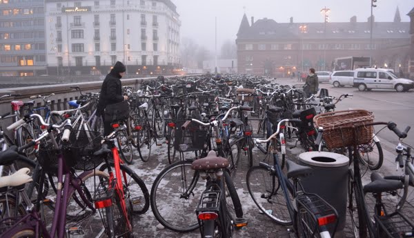 Cycles outside Copenhagen Central Station