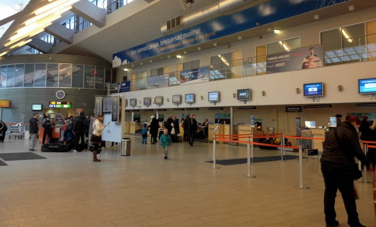 Tallinn Airport check-in