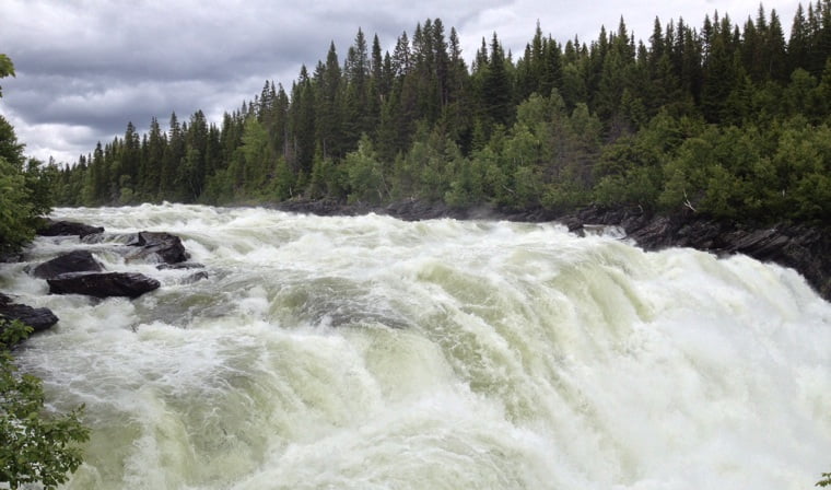 The largest waterfall in Sweden