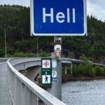 Hell Norway road sign