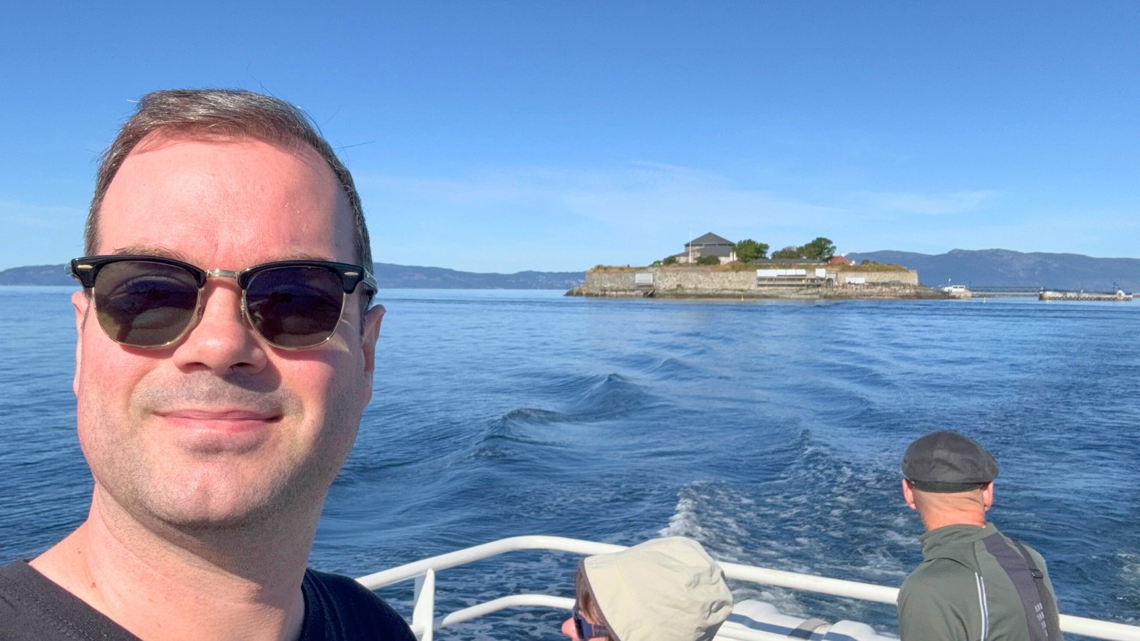 David on the Munkholmen boat trip. Photo: David Nikel.