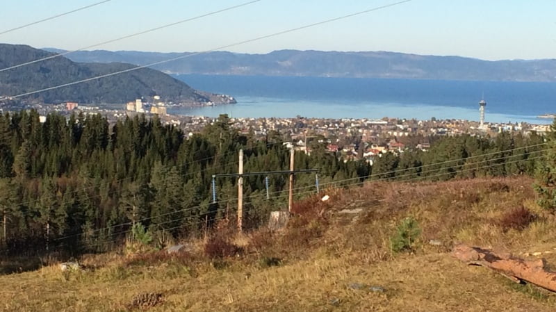 View across Trondheim from Estenstadhytta