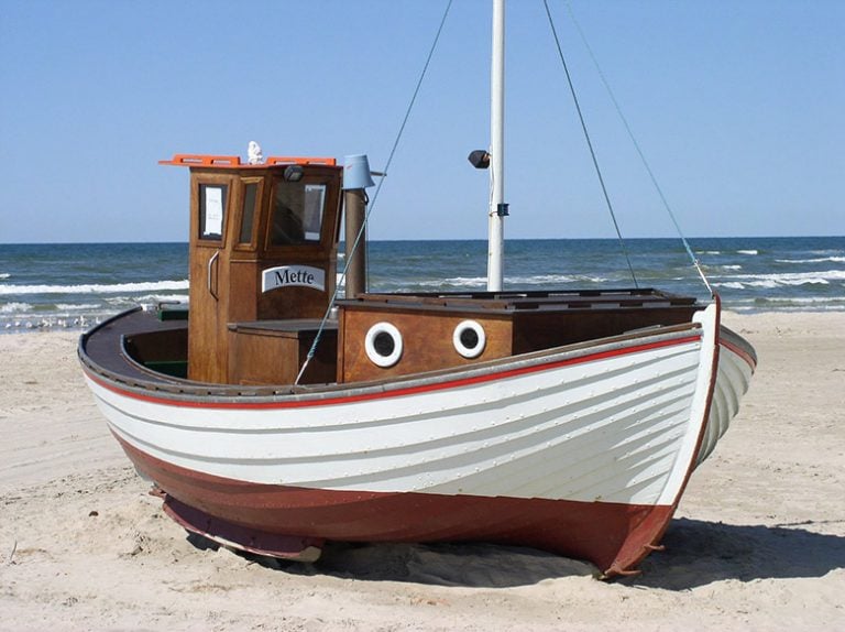 A boat on a beach in Denmark